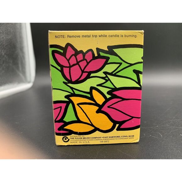 Vintage 70’s Fuller Brush Company Tiffany Style Candle 5 Oz NOS - Picture 4 of 10